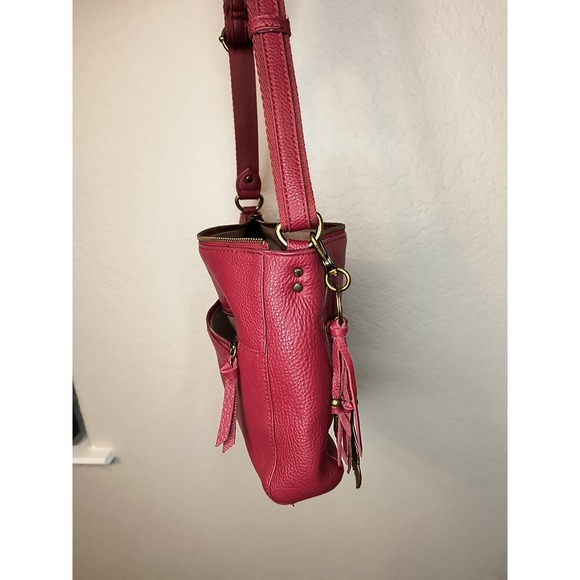 The Sak Womens Red Leather Shoulder Hobo Bag Crossbody Purse Handbag - Picture 5 of 13